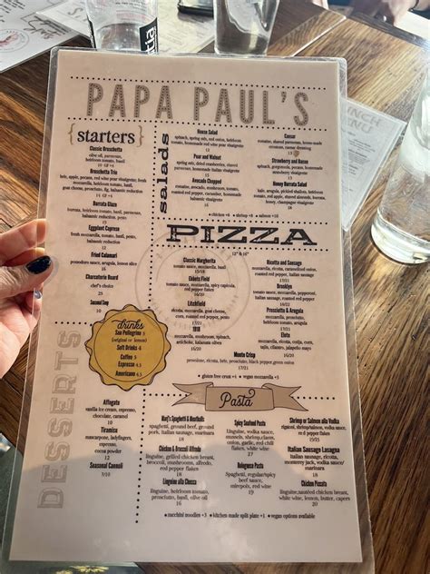 papa-pauls menu|Matchbox